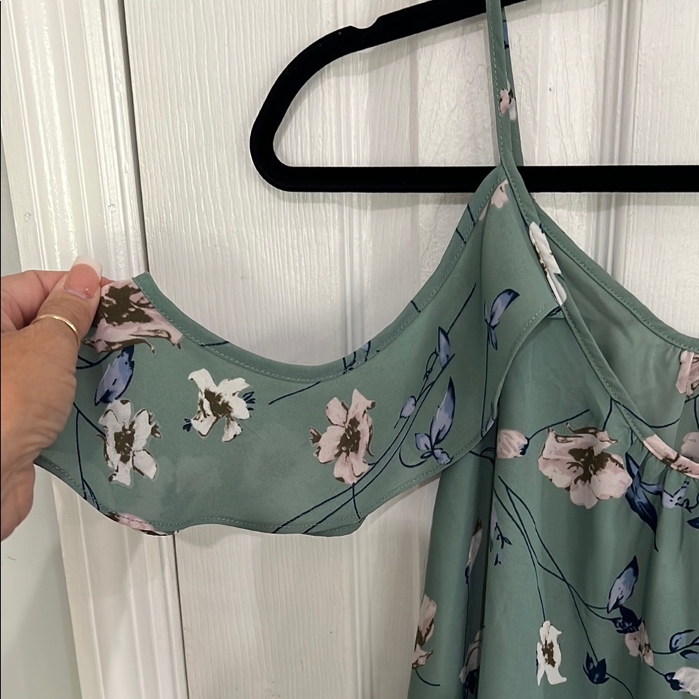 Sienna Sky Green Ruffled Tiered Camisole - Picture 2 of 5